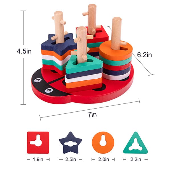 XIAPIA Blocks toys Montessori Puzzle For 1-5 Years