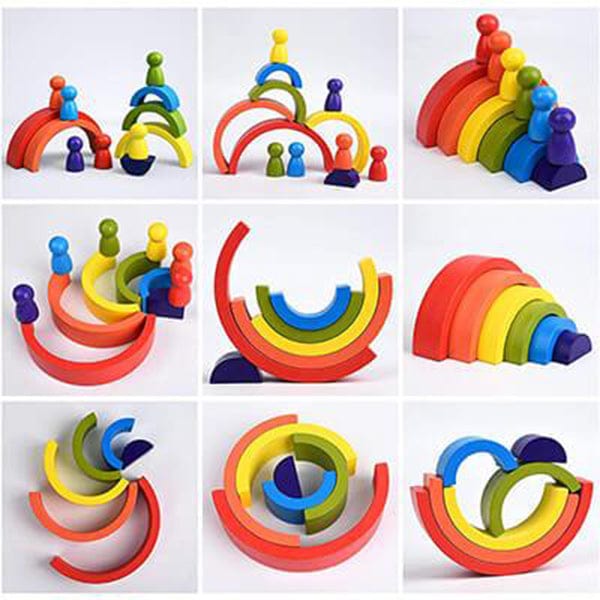 XIAPIA Blocks toys Rainbow Blocks Toy