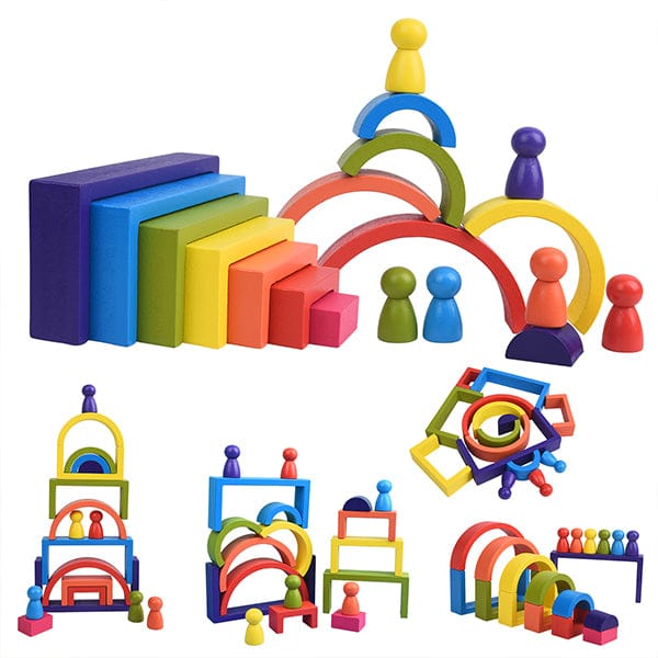 XIAPIA Blocks toys Rainbow Blocks Toy