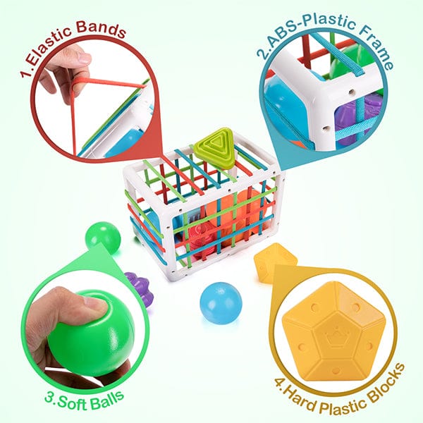 XIAPIA Blocks toys Sensory Bin Toy For 1 Year olds